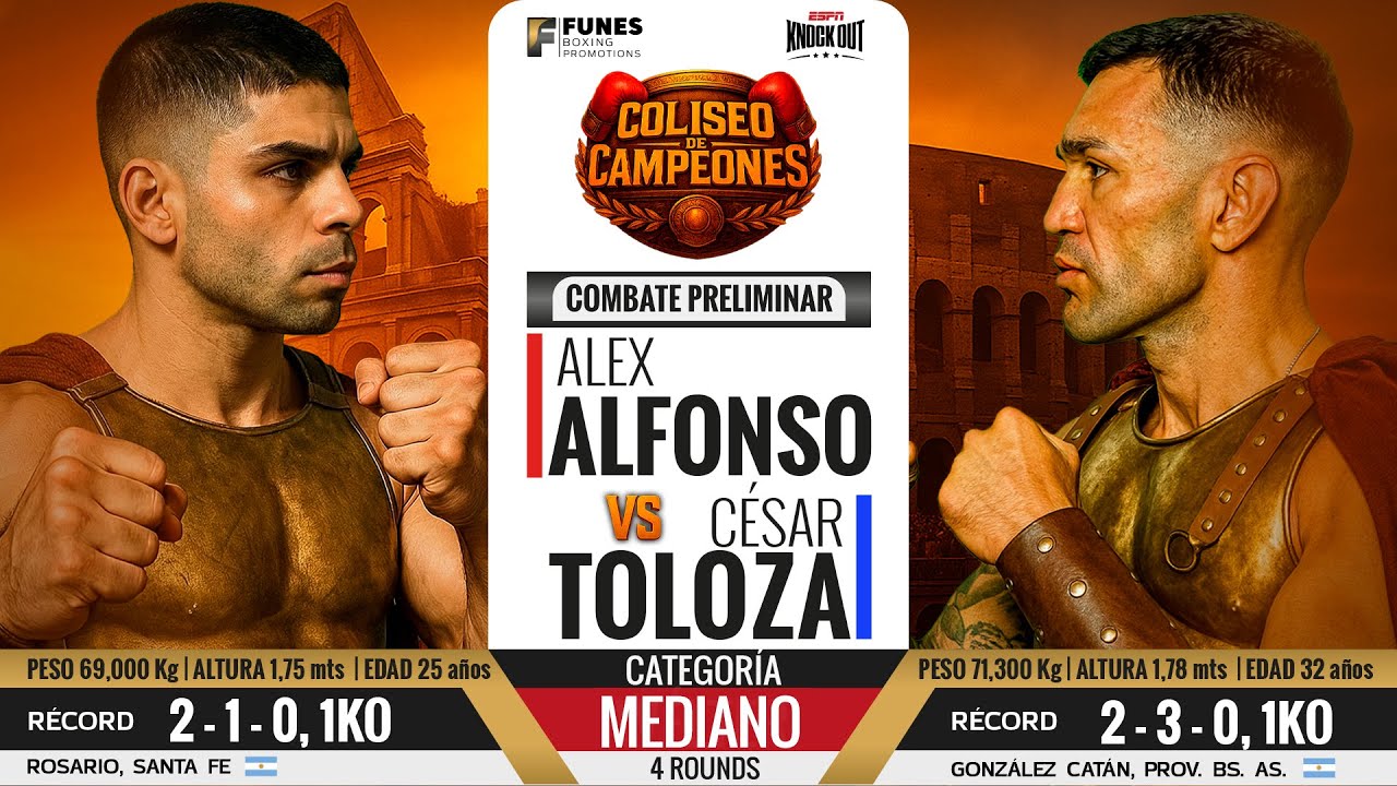 Coliseo de Campeones | ALEX ALFONSO vs CÉSAR TOLOZA