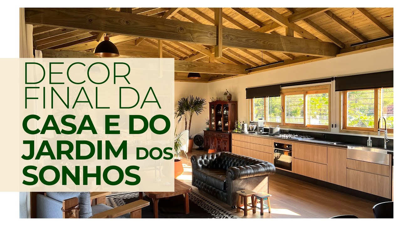 ARQUITETURA DA FELICIDADE MESMO - DECOR FINAL DA CASA ESTILO GALPÃO DE MADEIRA MODERNA E DO JARDIM