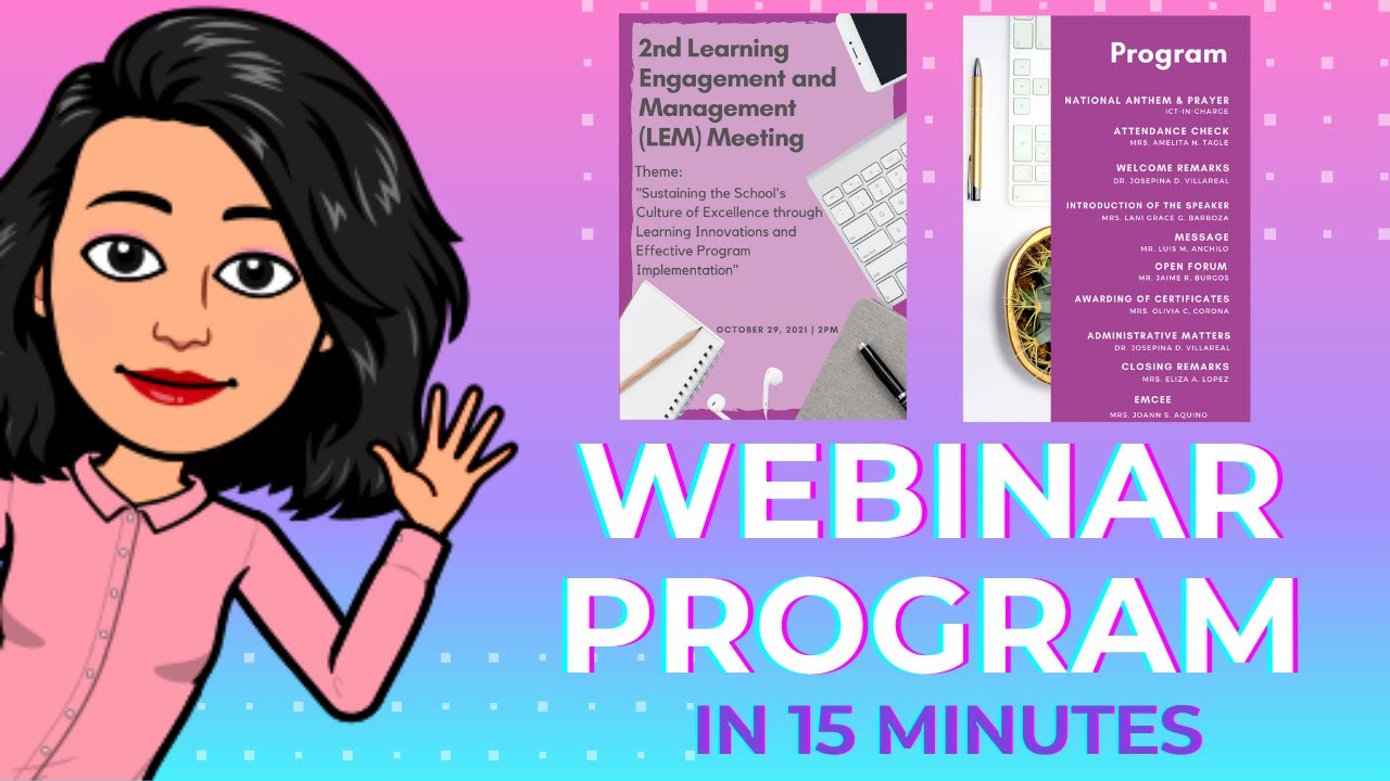 CREATE A WEBINAR PROGRAM IN LESS THAN 15 MINUTES | CANVA TUTORIAL
