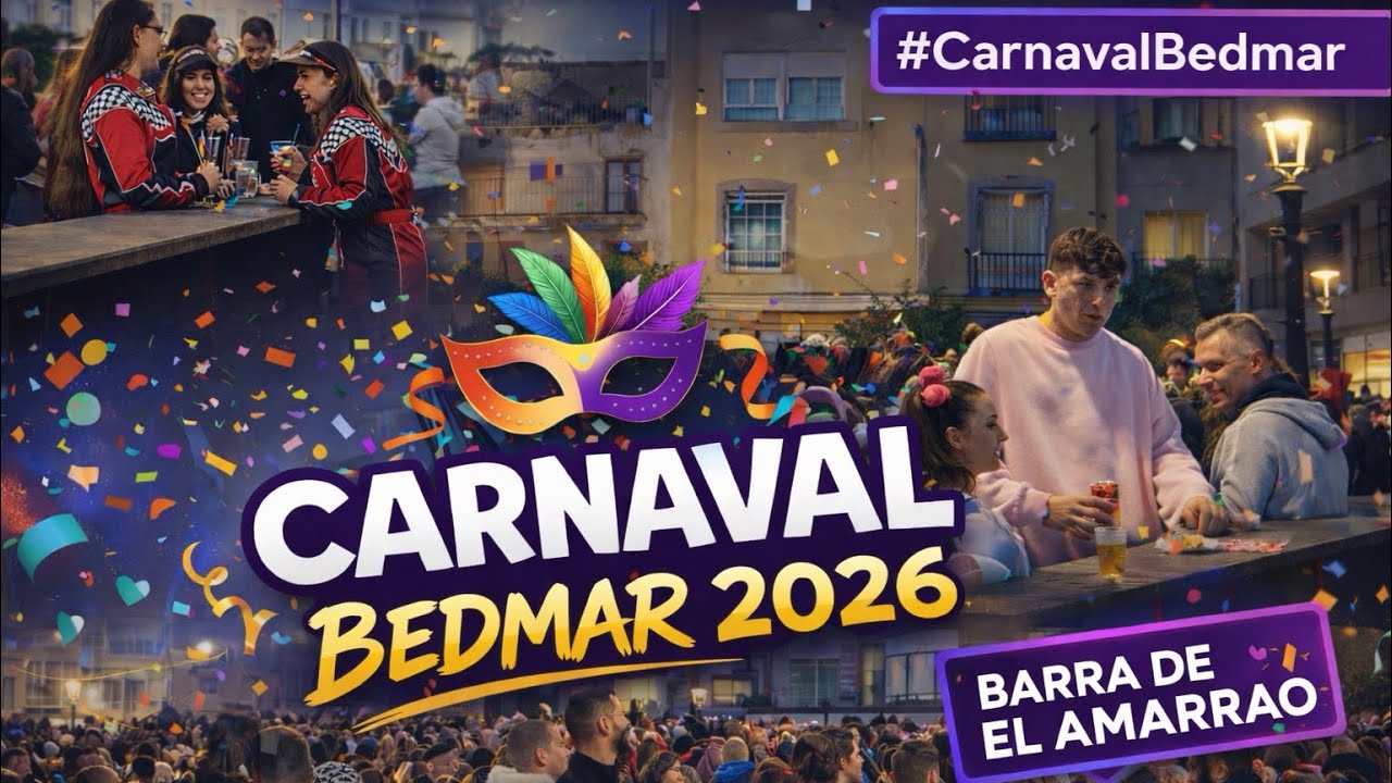 🎭🎉 Carnaval 2026 en Bedmar (Jaén) | Fiesta, Disfraces y Barra de El Amarrao🍻 #carnaval #party #music