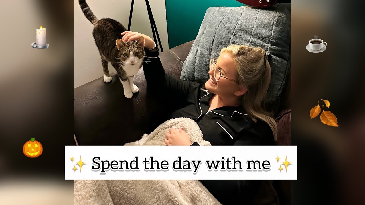 A DAY AT HOME WITH ME | Cosy vibes, cleaning, autumn decs & cooking