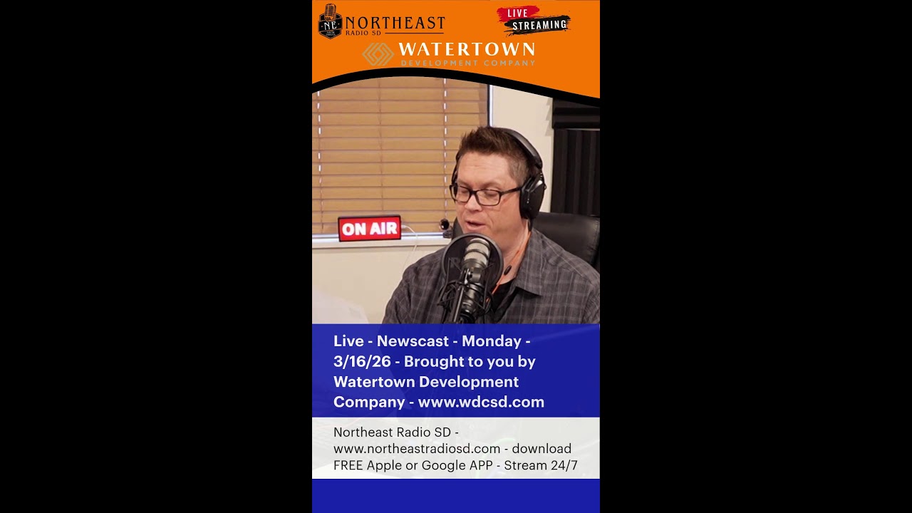 LIVE - Newscast - Monday - 3/16/26 - Brought by Watertown Development Company