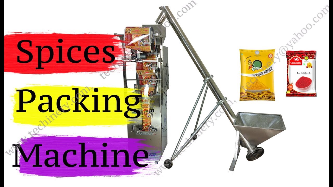 spices packing machine with  screw auger  conveyor low cost and automatic