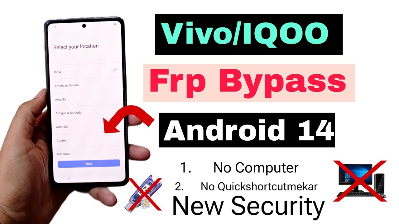 Vivo / IQOO FRP Bypass Android 14 | New Security 2024 | Vivo Frp Unlock Without Pc | Vivo Frp Unlock