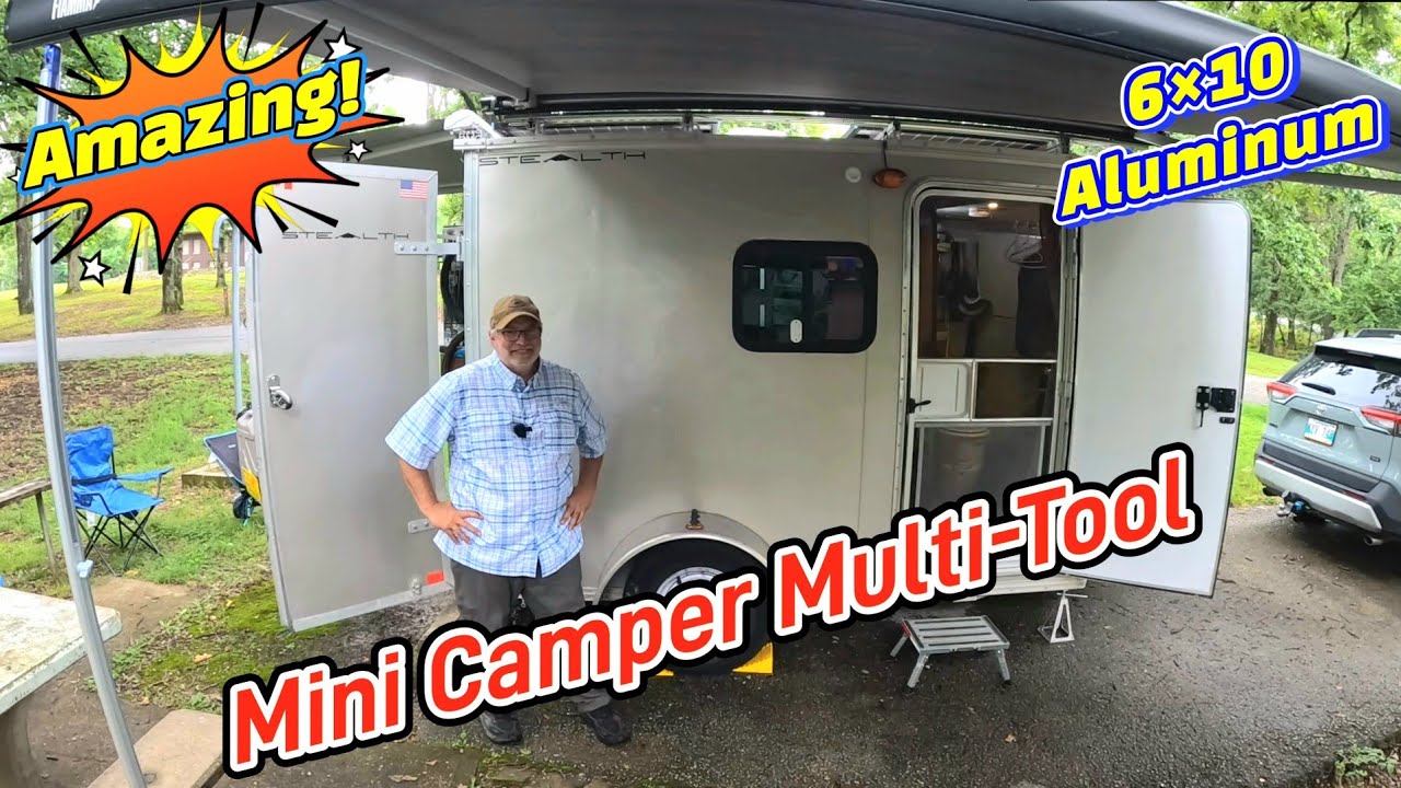 A 4 Cylinder SUV Tows This Multi Functional 6×10 All Aluminum Cargo Trailer/Camper Conversion.