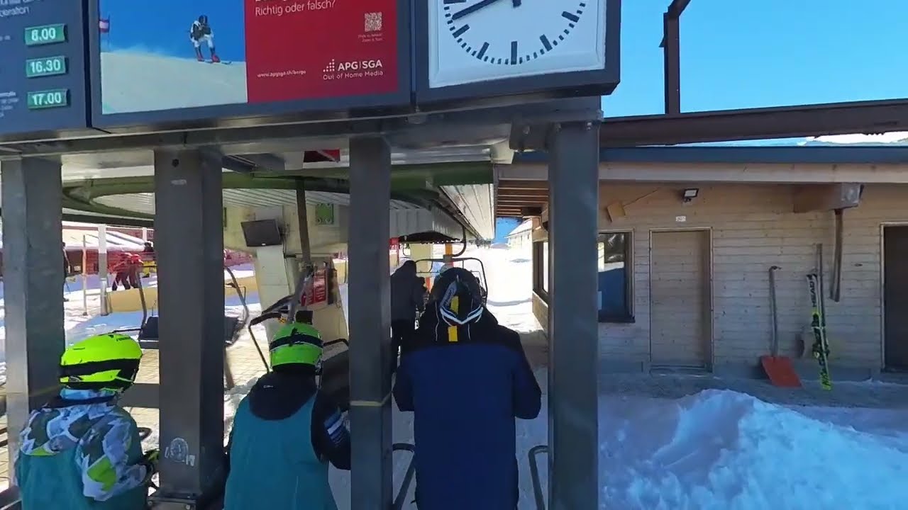 Flumserberg ski blue slope (Tannenboden to Chrüz chair lift)