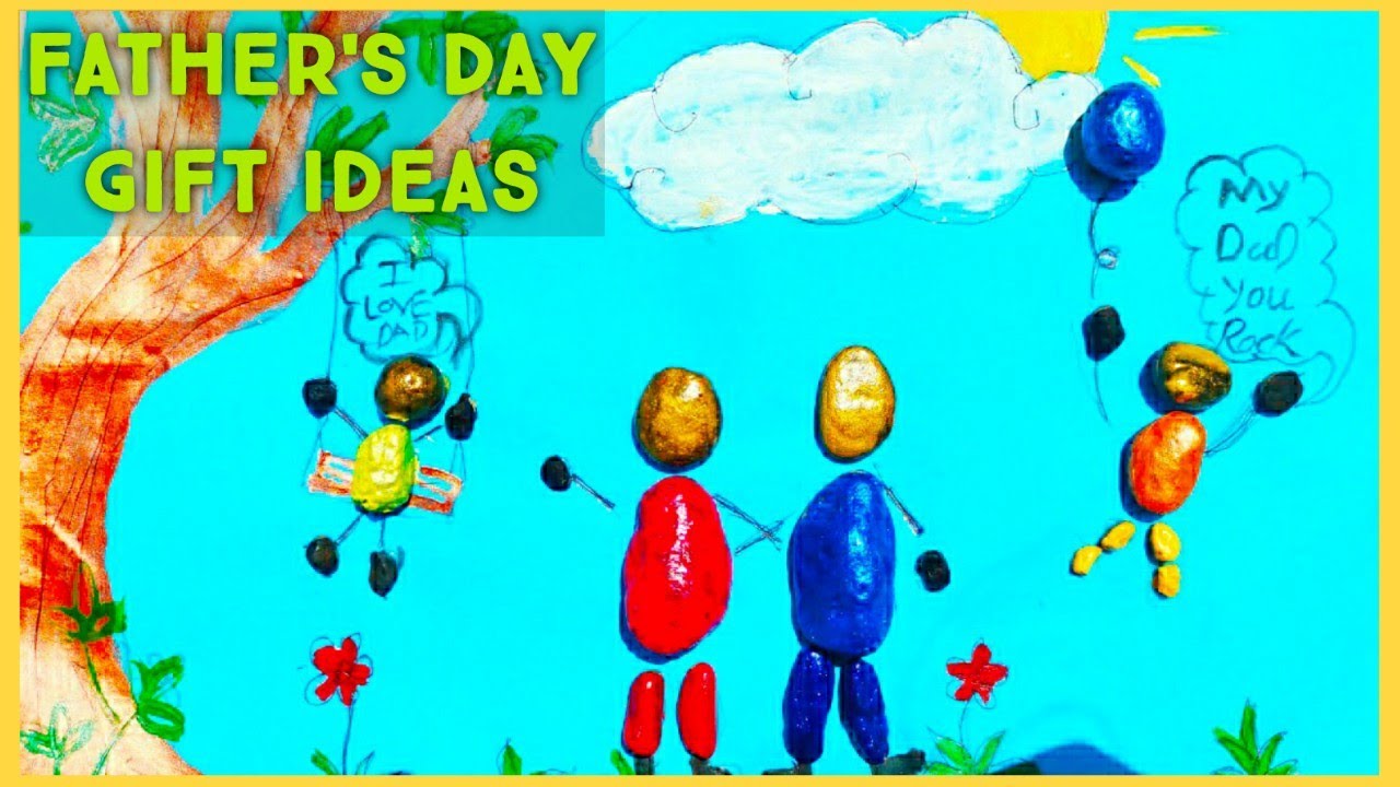 FATHER'S Day Gift Ideas 2021 |Stone/pebble Craft| New Easy Craft | Shihera