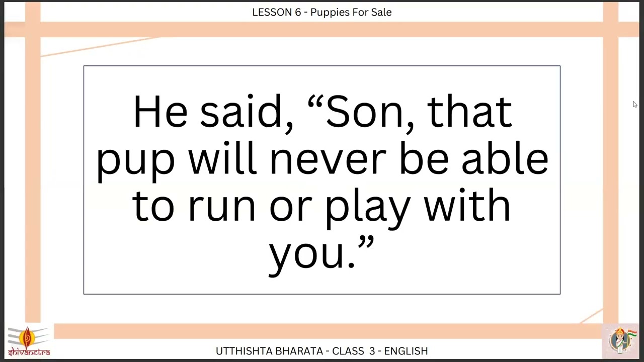 English Class 3 | Lesson 6  - Prose