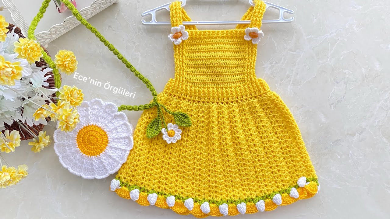 Wonderful Crochet Baby Dress / Kolay ve Güzel Tığ işi Bebek Elbise /1-2 yaş
