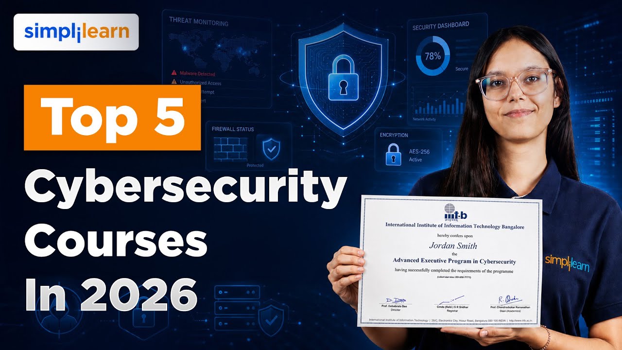 Top 5 Cybersecurity Courses In 2026 | Best Cybers Security Certifications To Get Hired | Simplilearn