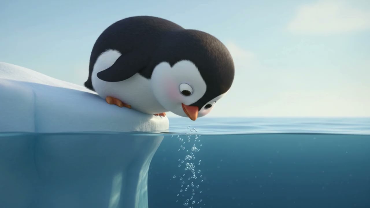 Gute Nacht Geschichte🐧❄️Pinguin Paul und die leisen Bläschen🐧❄️