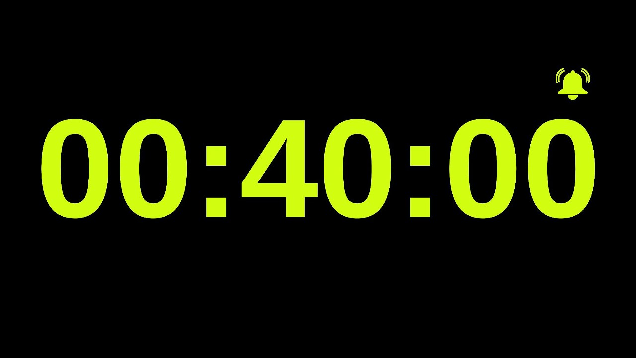 40-Minute Countdown with alarm sound No ads. #timer