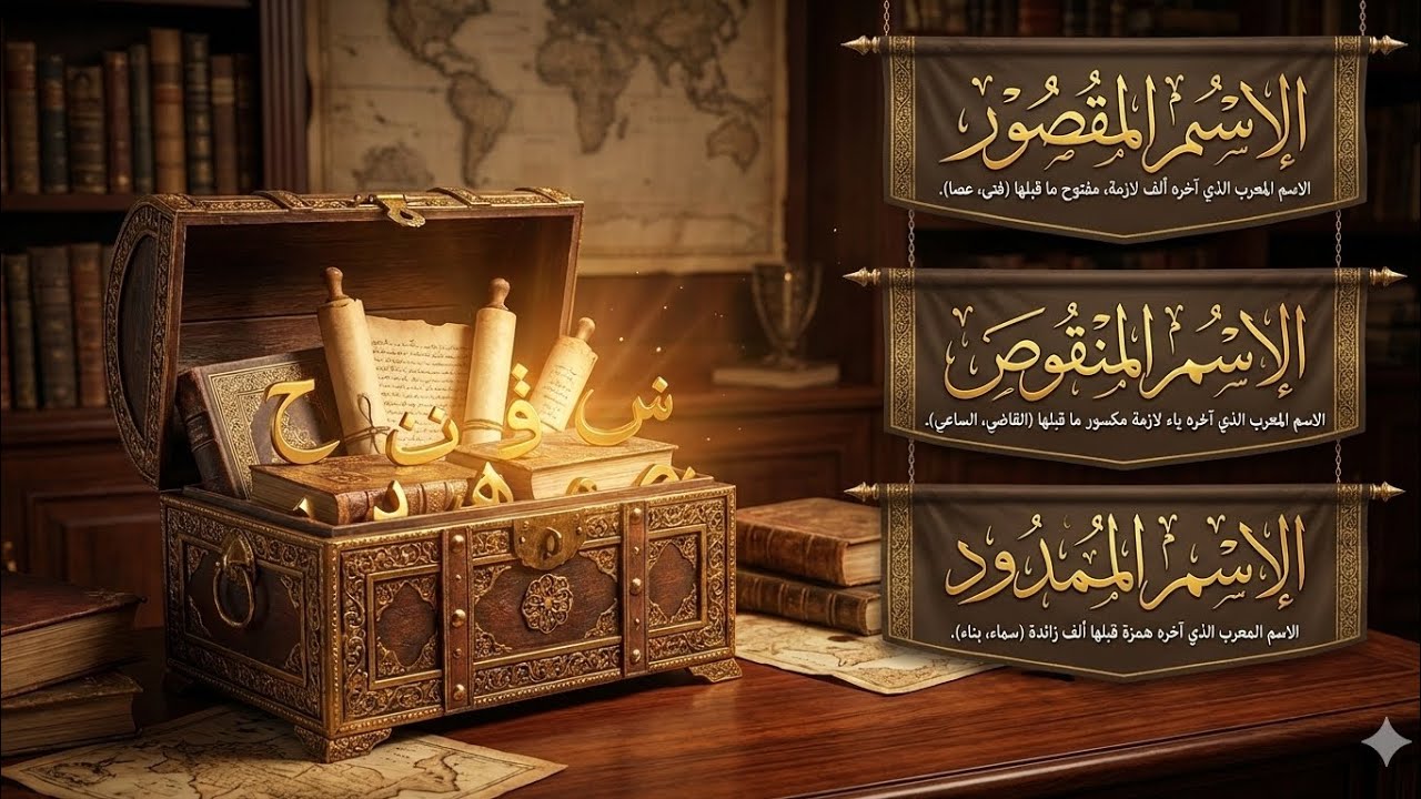 الاسم المقصور والاسم المنقوص والاسم الممدود بكل تركاتهم 👌🏻 #اولي_ثانوي #ثانوية_عامة 