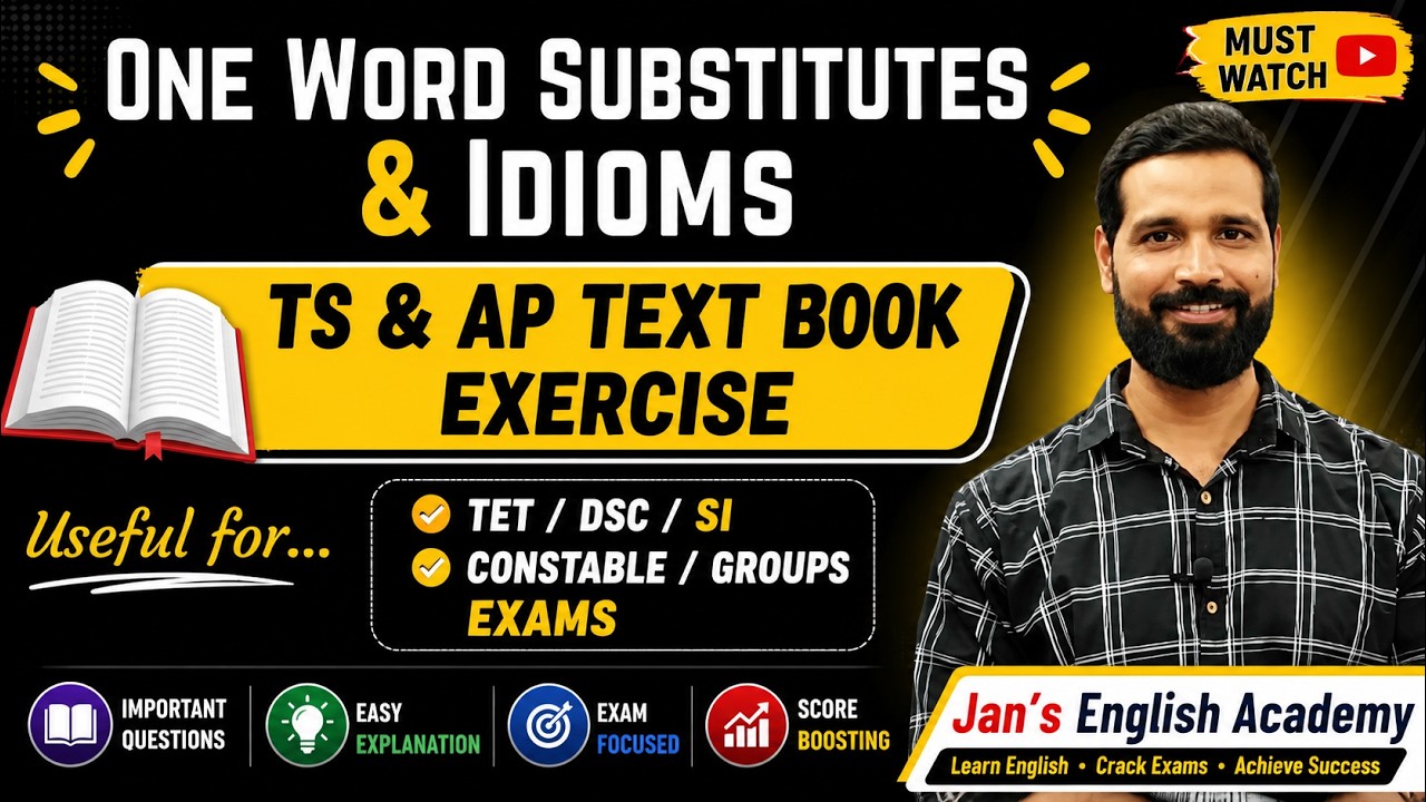 One word substitutes | idioms | Gurukula 2022 | S.I | Constable Exams #jansenglishacademy