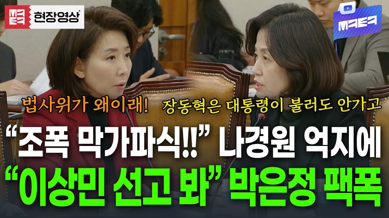 법사위가 조폭 막가파식? 나경원 불만에 사법개혁 필요성으로 정확하게 되치기한 박은정