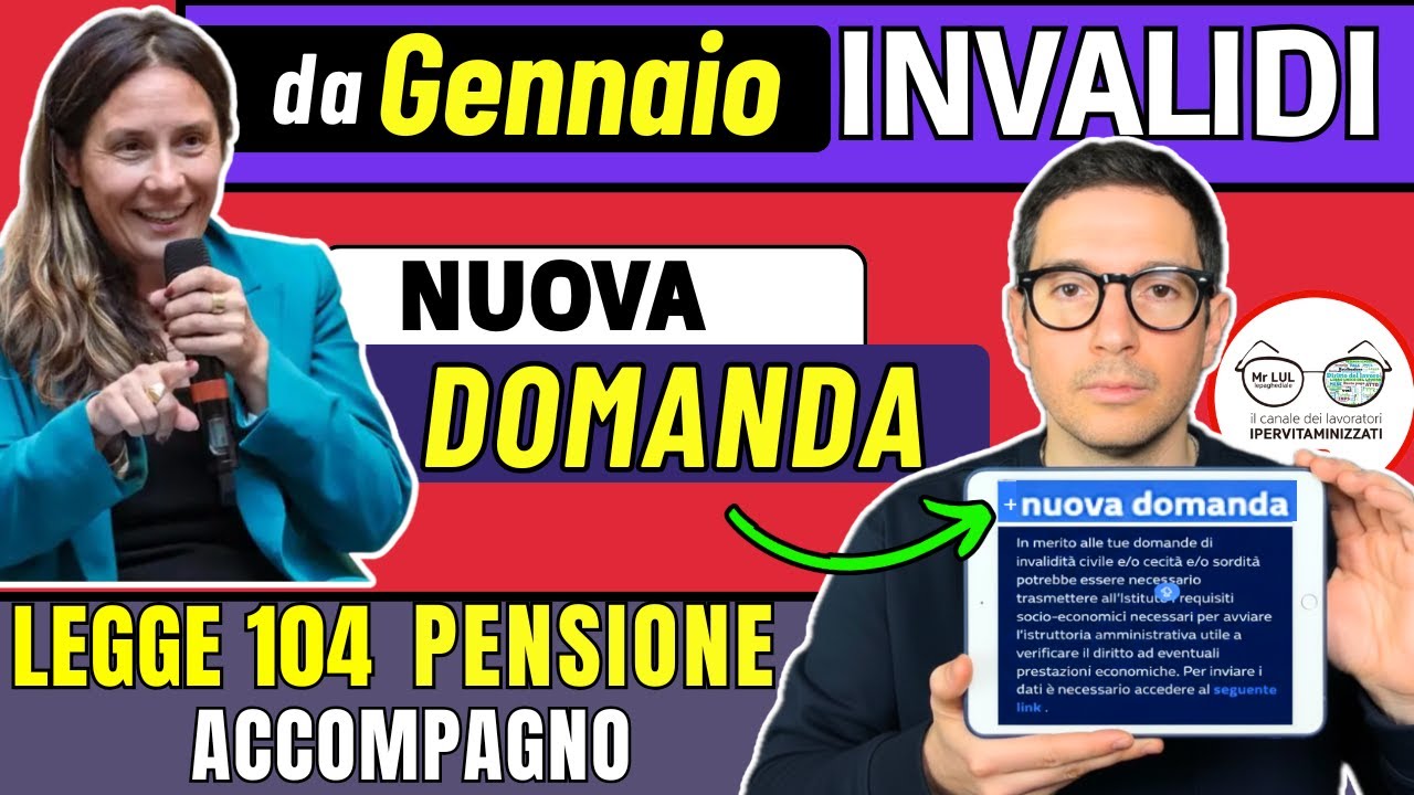 LEGGE 104 INVALIDI DISABILI 260&euro; BONUS PENSIONI INVALIDIT&agrave; ➜ TUTTE LE NOVIT&agrave; da GENNAIO 2026