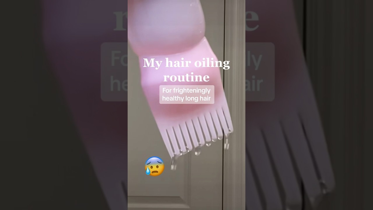 My hair oiling routine 🤍 #haircare