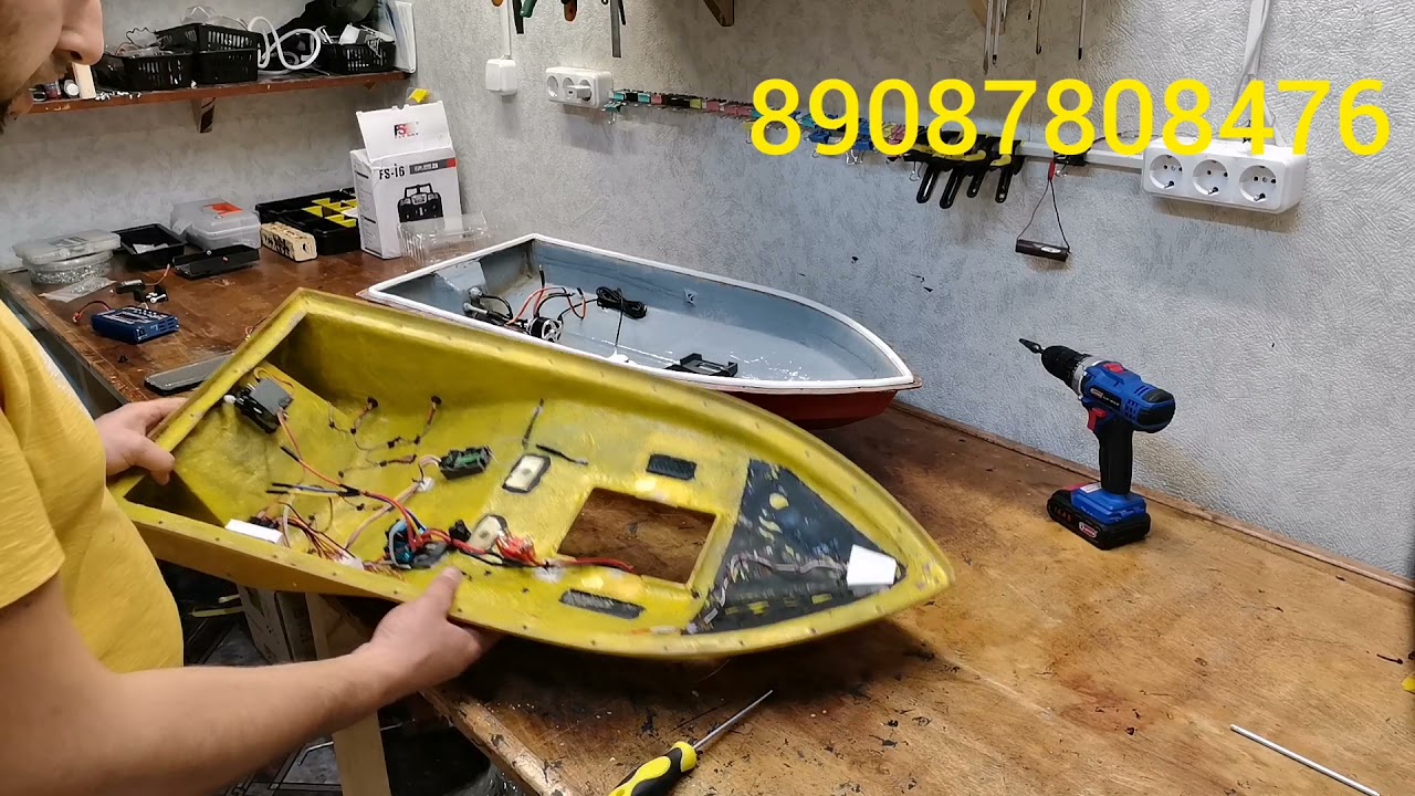 Установка автопилота на прикормочный кораблик 