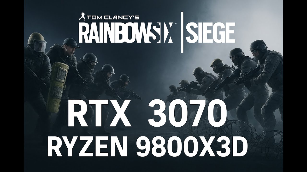 Rainbow Six Siege X Rtx 3070 + 9800x3d 5800mhz + Mem 8500mhz CL 30 FULL HD 2.5K e 4K