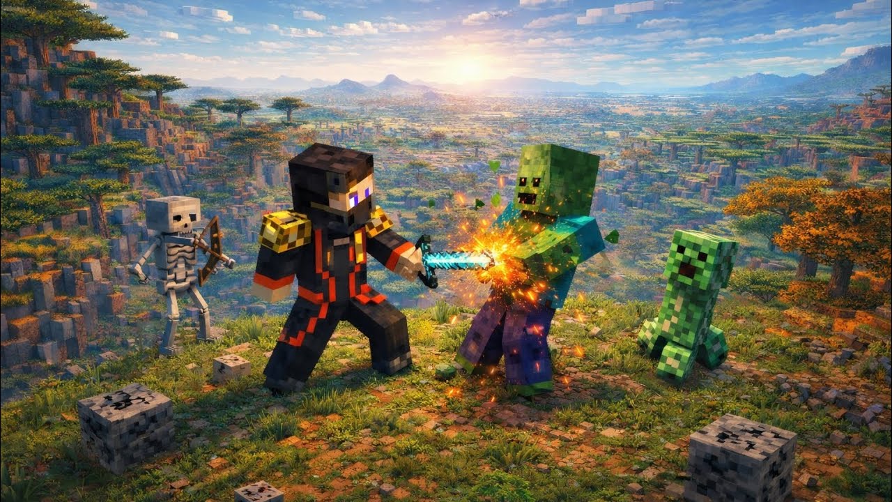 Επιβίωσα 10 μέρες στον Minecraft κόσμο μου !! 