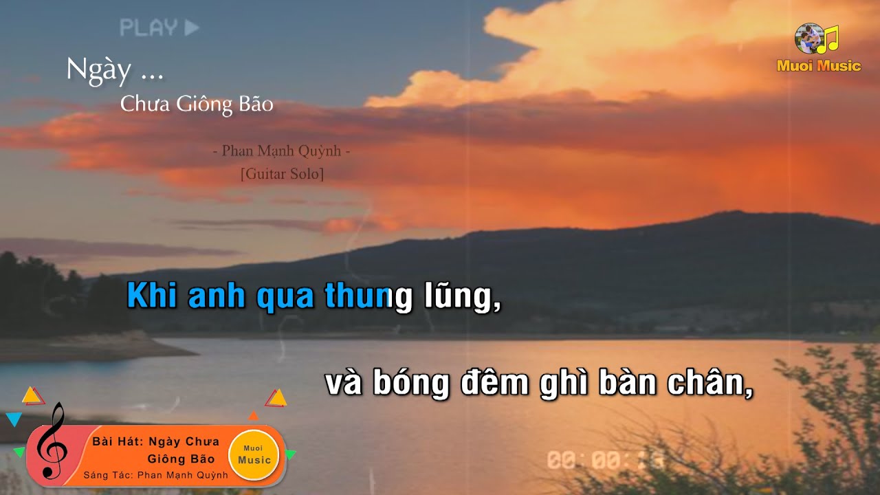 [Karaoke] Ng&agrave;y Chưa Gi&ocirc;ng B&atilde;o - Guitar Beat Solo | Muối SV | Th&aacute;ng Năm
