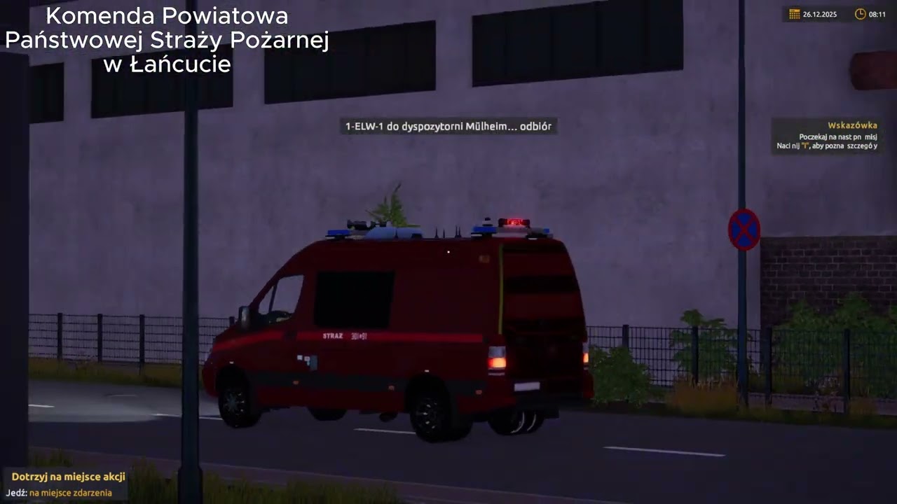 Pożar Ciężar&oacute;wki Wyjazd JRG Łańcut [NOTRUF 112 2]