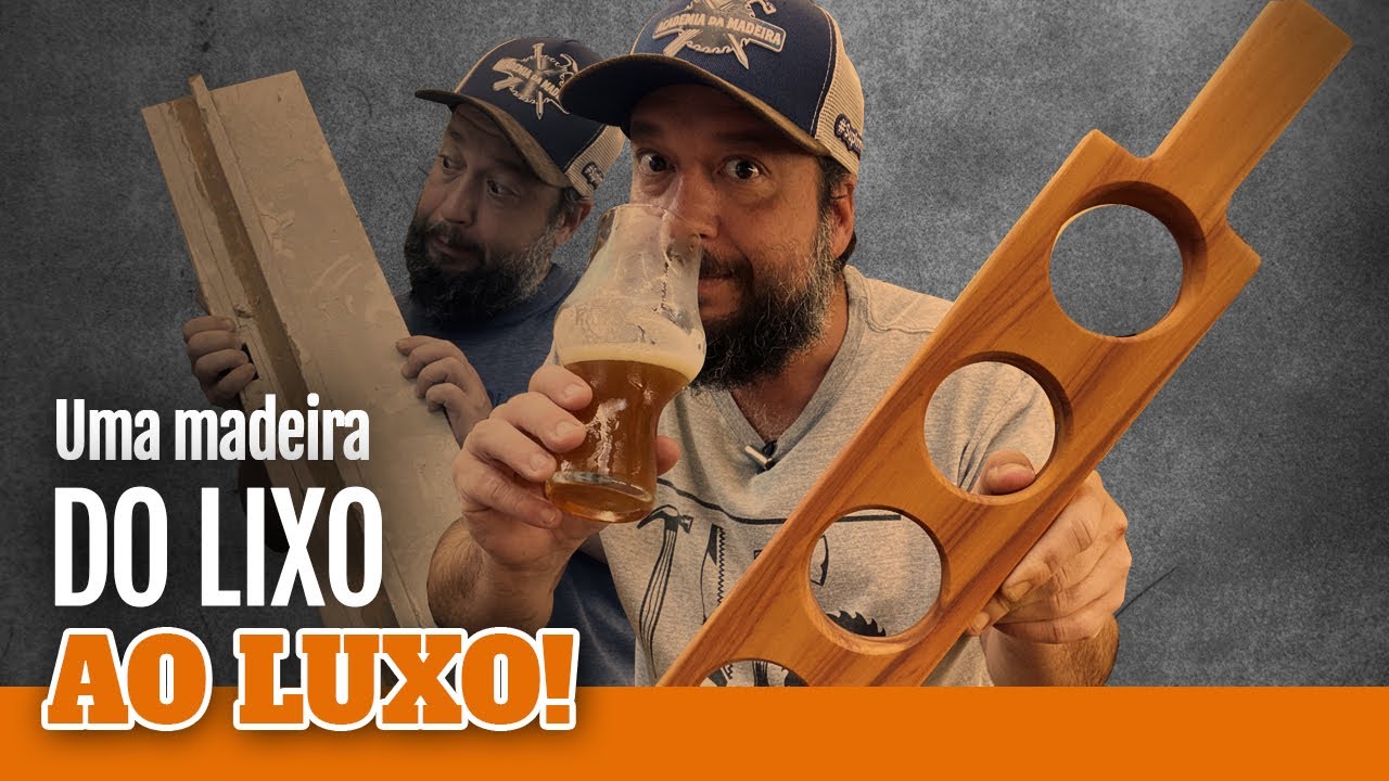 Como fazer uma tábua de degustação com madeira que ia pro lixo! Do lixo ao Luxo!