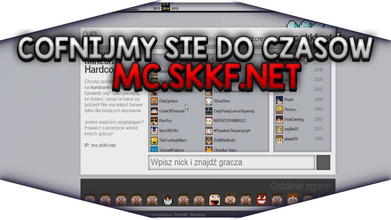 COFNIJMY SIĘ DO CZASÓW MC.SKKF.NET