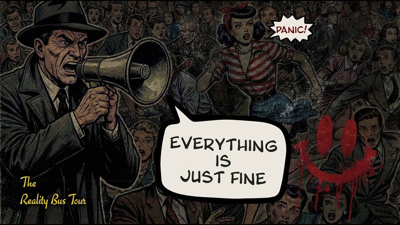 Everything is Just Fine (PANIC!) — Lyric Video | The Reality Bus Tour