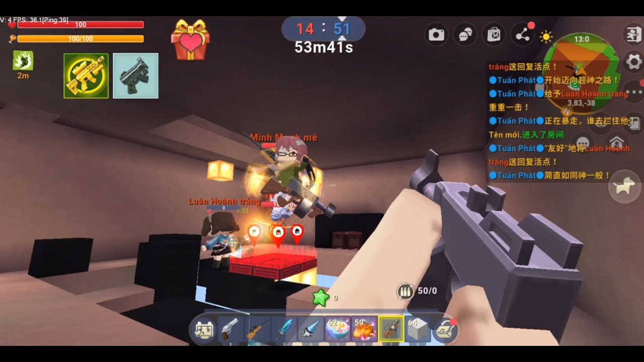 TẬP BẮN TIỂU LIÊNG LẠI DO MẤT TRÌNH RỒI:))!! - MINIWORLD PVP