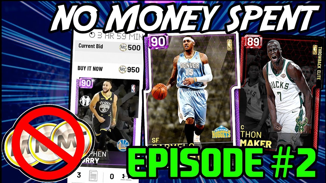 NO MONEY SPENT SERIES #2 - HIDDEN AMETHYST CARMELO ANTHONY! INSANE AUCTION SNIPES! NBA 2k19 MyTEAM