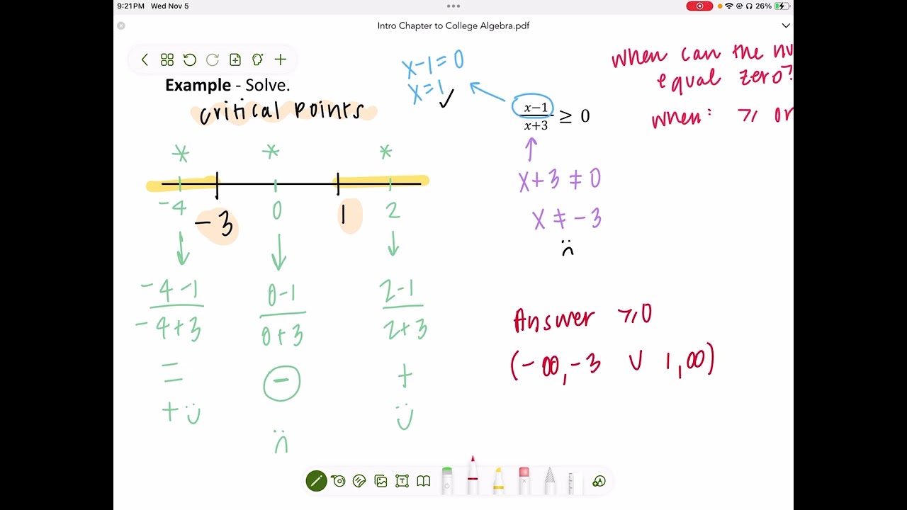 Section 7.4 & 7.6 - Rational Equations & Inequalities