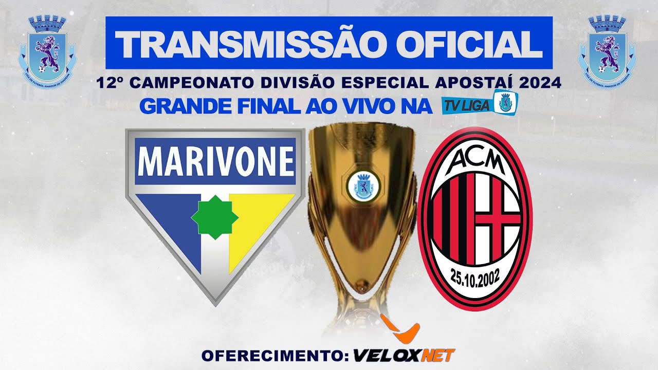 GRANDE FINAL DA DIVISÃO ESPECIAL 2024: MARIVONE X MILAN -- TVLIGA DE DIADEMA / VELOXNET