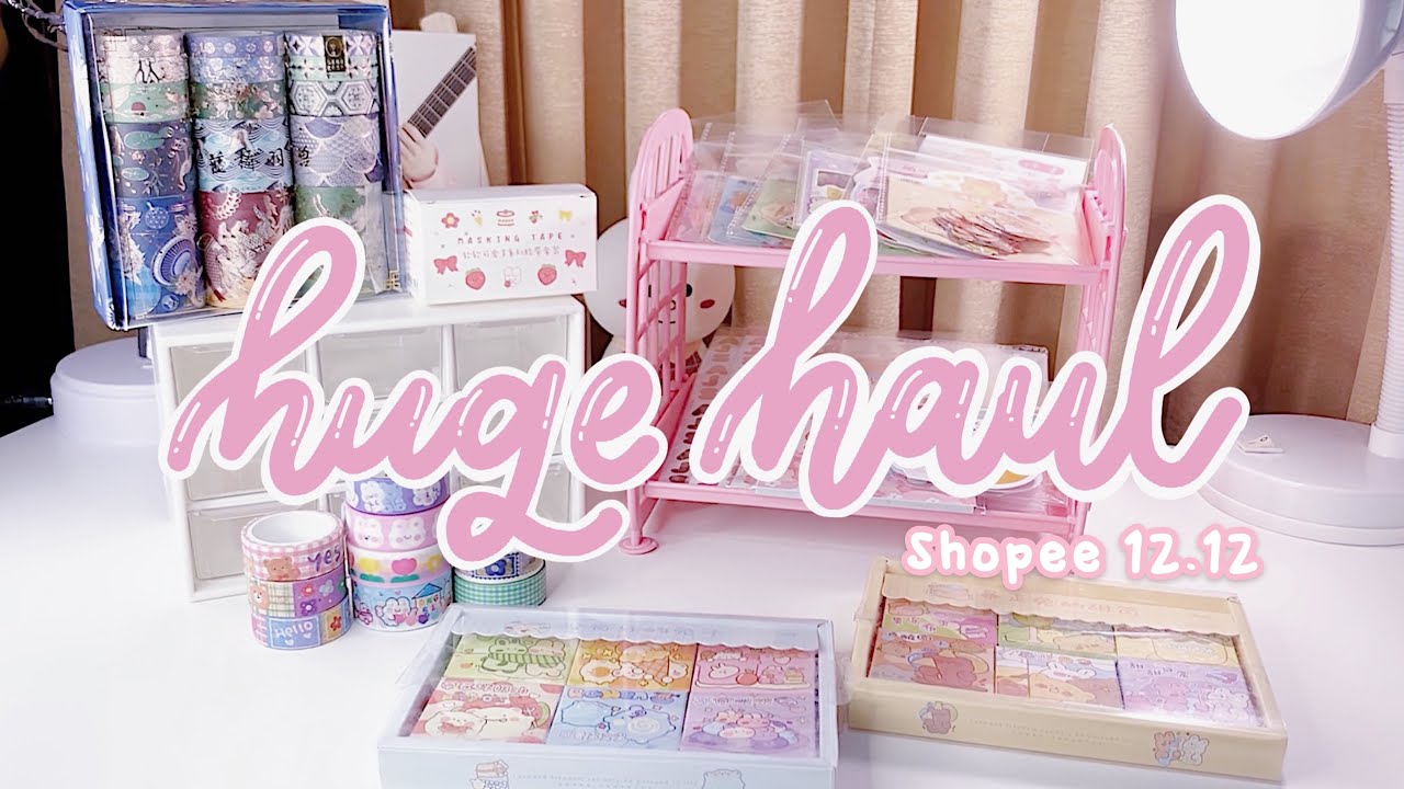 •. Huge Shopee Stationery Haul + Organizer #20 .• Indonesia