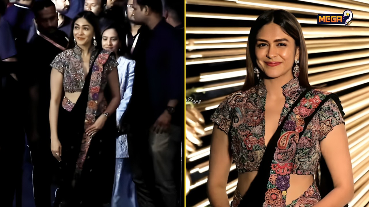 Actress Mrunal Thakur Visuals @ Vijay Deverakonda & Rashmika Mandanna Reception | Mega9 tv
