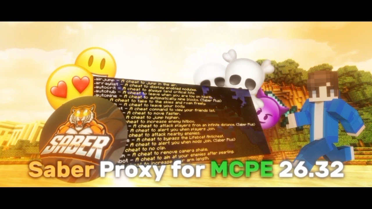 Saber Proxy Supports Minecraft  1.26.32 🔥 | Best Client MCPE !
