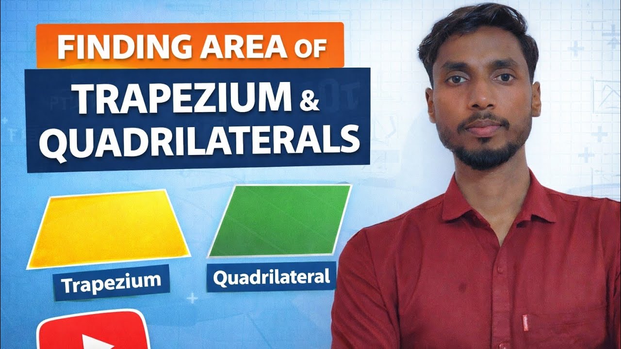 Class - 8th :- How to find an area of Trapezium & Quadrilaterals #maths #education #students