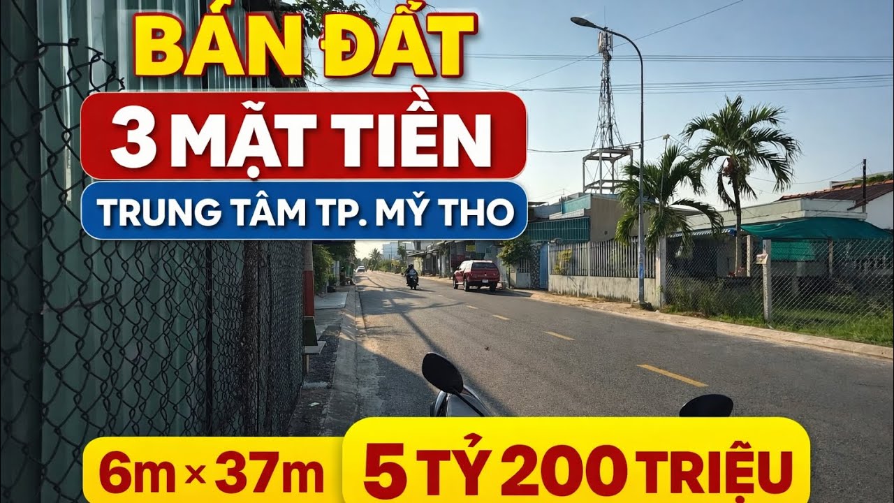 Tập 1972 Đất Thổ Mặt Tiền Trần Ngọc Giải Phường 6 Thành Phố Mỹ Tho. lh 0787686293