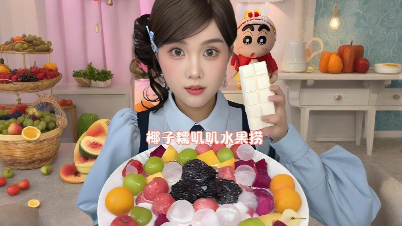 本来是要拍一起各种超级脆的提子的，结果发过来是这样#mukbang #沉浸式 #治愈