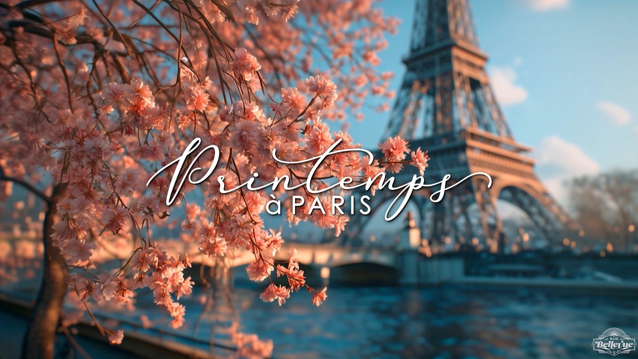 Spring in Paris 🌸 Gentle Piano, Accordion & Parisian Cherry Blossom Ambience