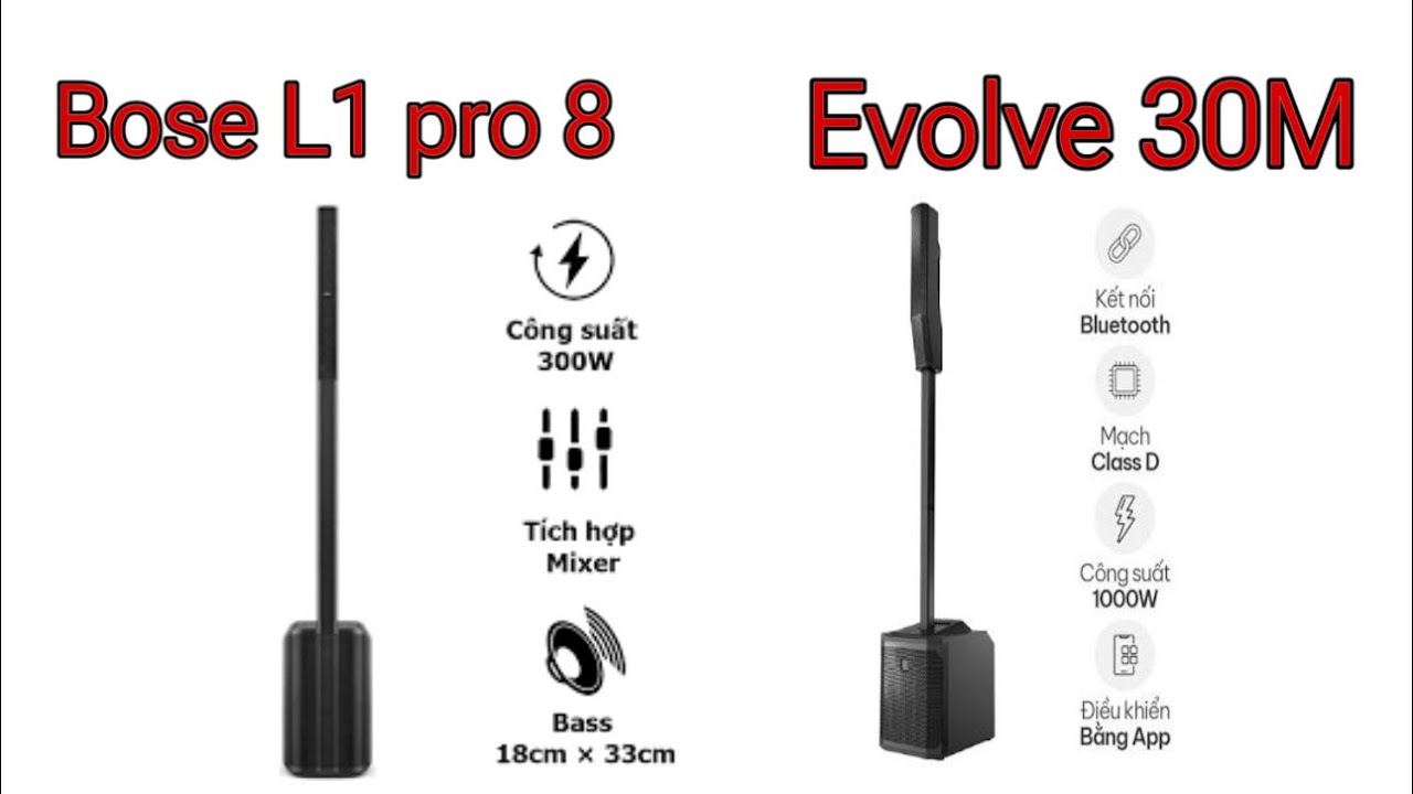 Nên mua bose L1 pro 8 hay là electro-voice evolve 30m ( mời cả nhà xem hết video nhé)