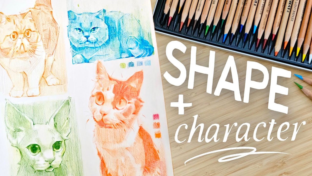 make your Colored Pencil Sketches more Interesting with SHAPE ✨ + NEW supplies!!