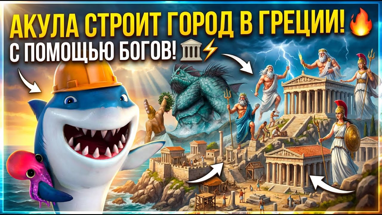 Акула строит город в древней Греции