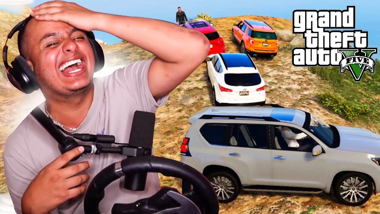 ¡CONVOY EN GTA V CON VOLANTE! 😱😱