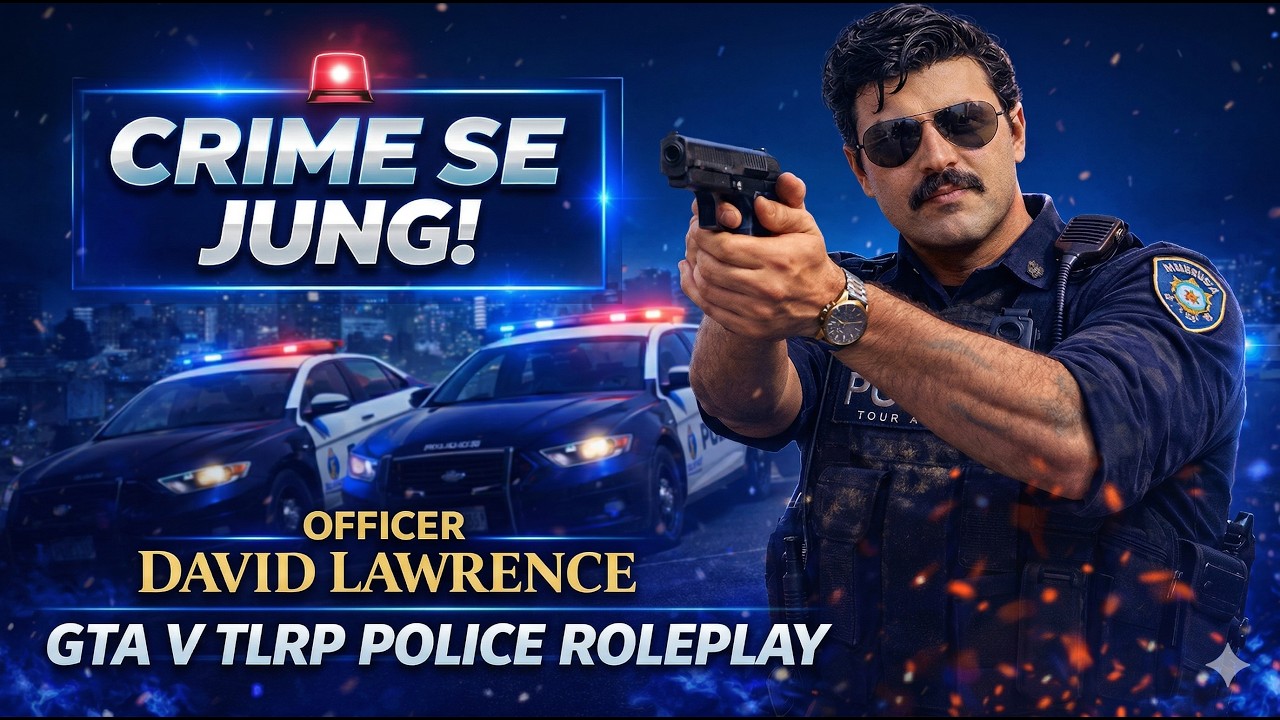 Crime Ke Khilaf Jung 🚨 | Officer David Lawrence | TLRP | GTA V  | #bandhilki #tlrp