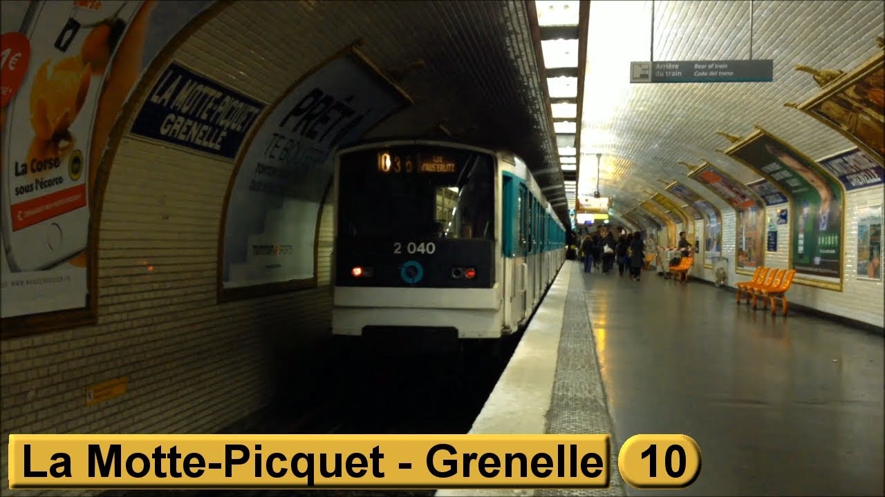 Ламотт-Пике — Гренель | линия 10 : Парижский метрополитен ( RATP MF67 )