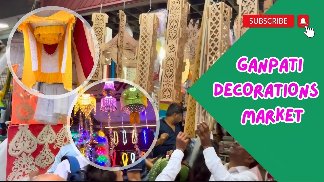 Ganpati Decoration Market in Dadar | Crawford Market in Mumbai & Bhuleswar BMC Biggest Market