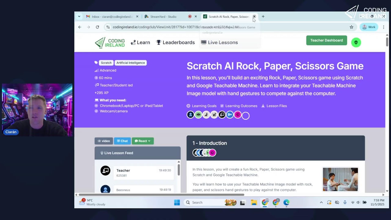 Live Lesson - Rock Paper Scissors