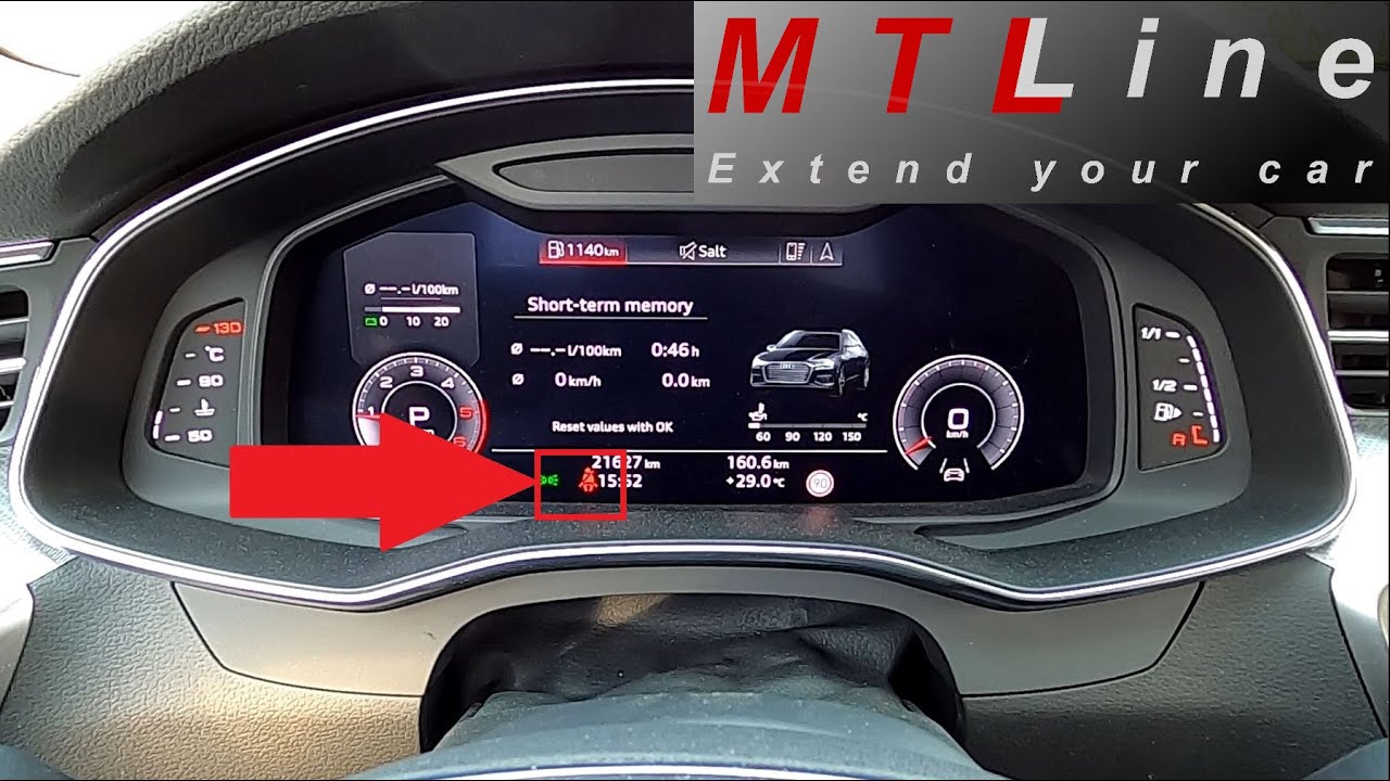 Audi A6, MY2019 - seatbelt warning deactivation - izključitev opozorila za varnostni pas