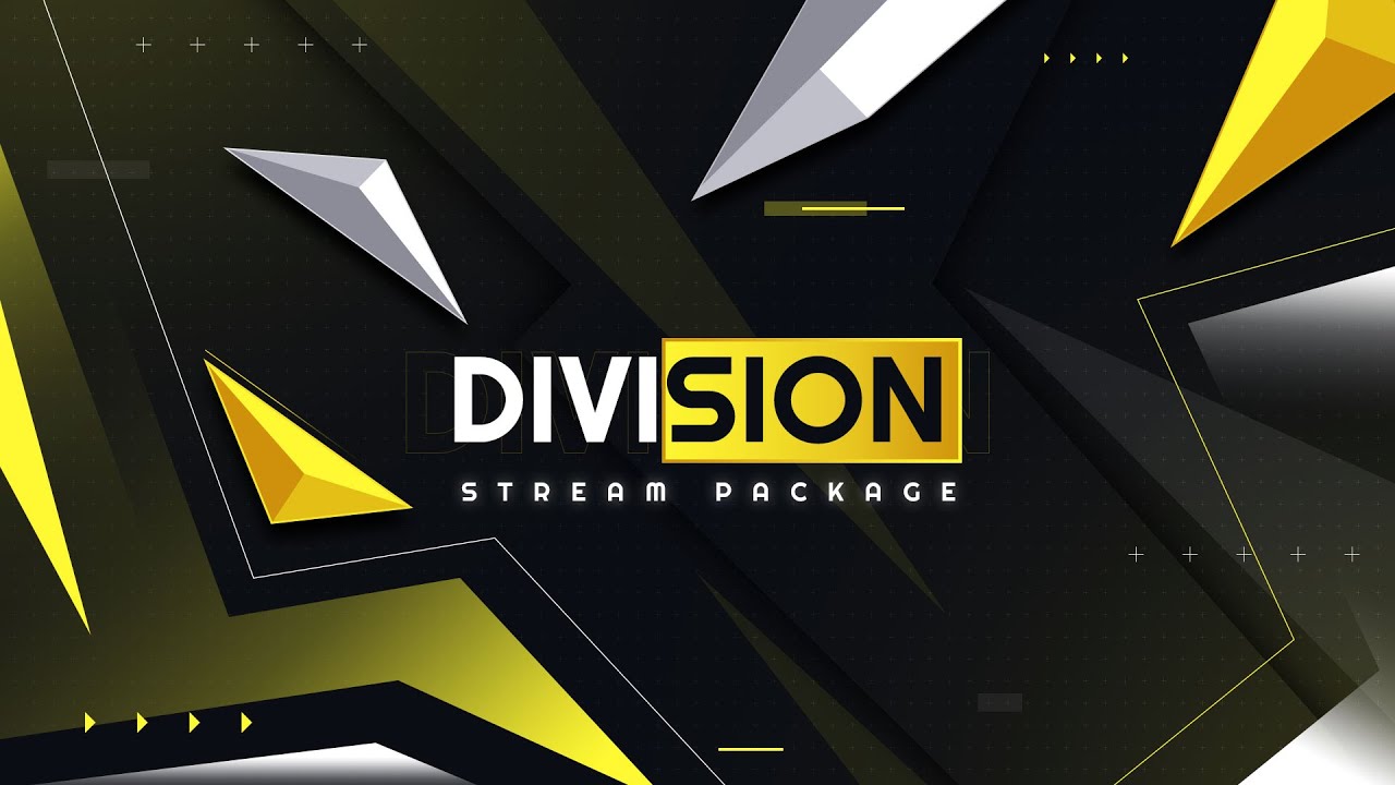 Division, Yellow Animated Stream Overlay : Bold Stream Package